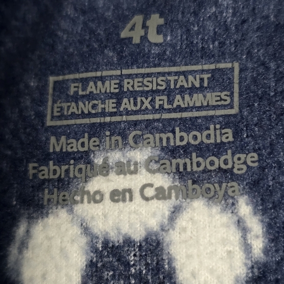 Carter's Toddler 4T Boy/Girl Sports Theme Fleece Footed Pajamas - Picture 8 of 9